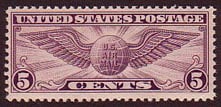 U.S. #C12 5c Globe, Flat Plate Mint
