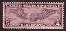 U.S. #C16 5c Winged Globe Perf. Mint