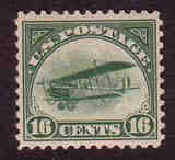 U.S. #C2 16c Biplane, Green - MNH