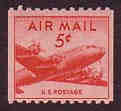 U.S. #C37 5c DC-4 Skymaster Coil MNH