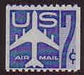 U.S. #C52 7c Silhouette of Jet Coil MNH