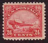 U.S. #C6 24c Biplane, Red - MNH
