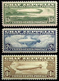 U.S. #C13-15 Graf Zeppelins of 1930 MNH
