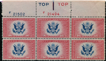 U.S. #CE02 Plate No. Block - MNH