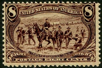 U.S. #289 Troops Guarding Wagon Train 8c MNH