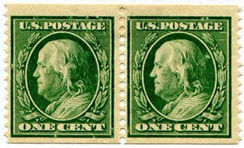 U.S. #352 Mint Coil Pair