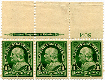 U.S. #279 Mint P# Ins. 3