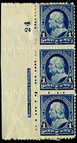 U.S. #247 Mint P# Ins. 3