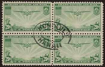 U.S. #C21 Block of 4 used