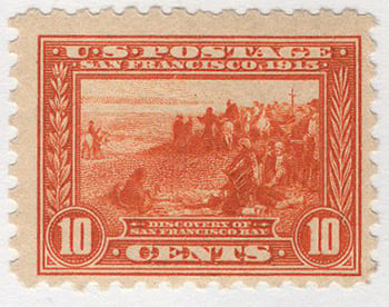 U.S. #404 Discovery of San Francisco 10c Lightly Hinged