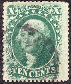 U.S. #35 10c Washington of 1859