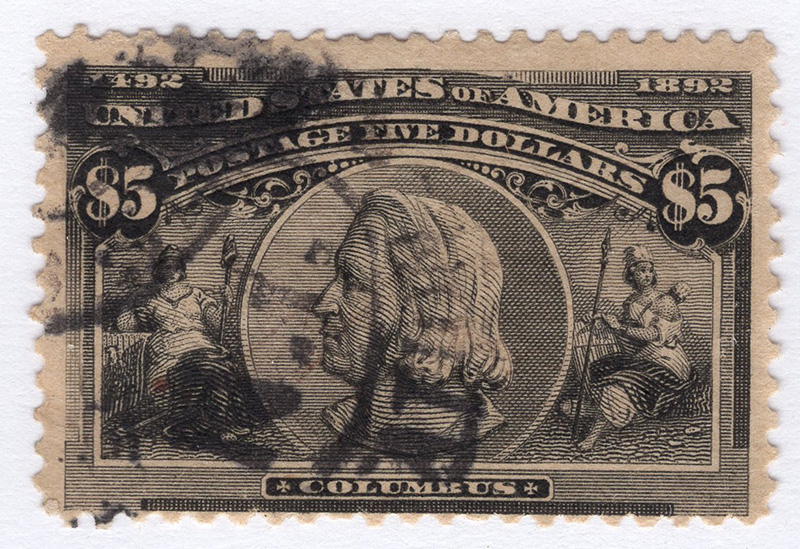 U.S. #245 $5 Columbus - used