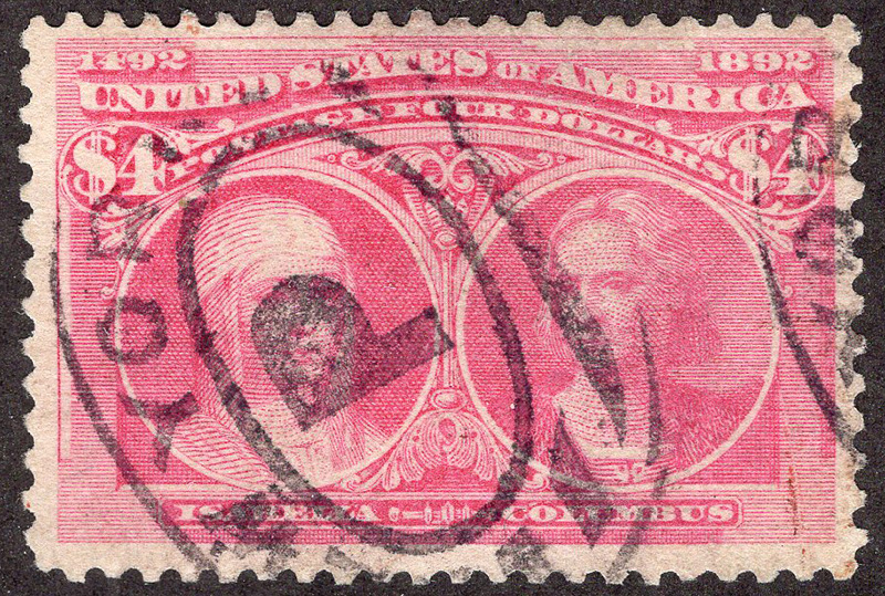 U.S. #244 $4 Columbian Used