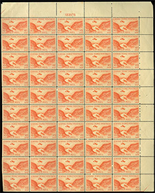 Canal Zone #C9 Pane of 50 MNH