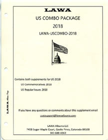 LAWA U.S. Commemoratives Supplement for White Ace 2018