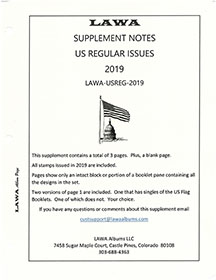 LAWA U.S. Regular Issues Supplement for White Ace 2019